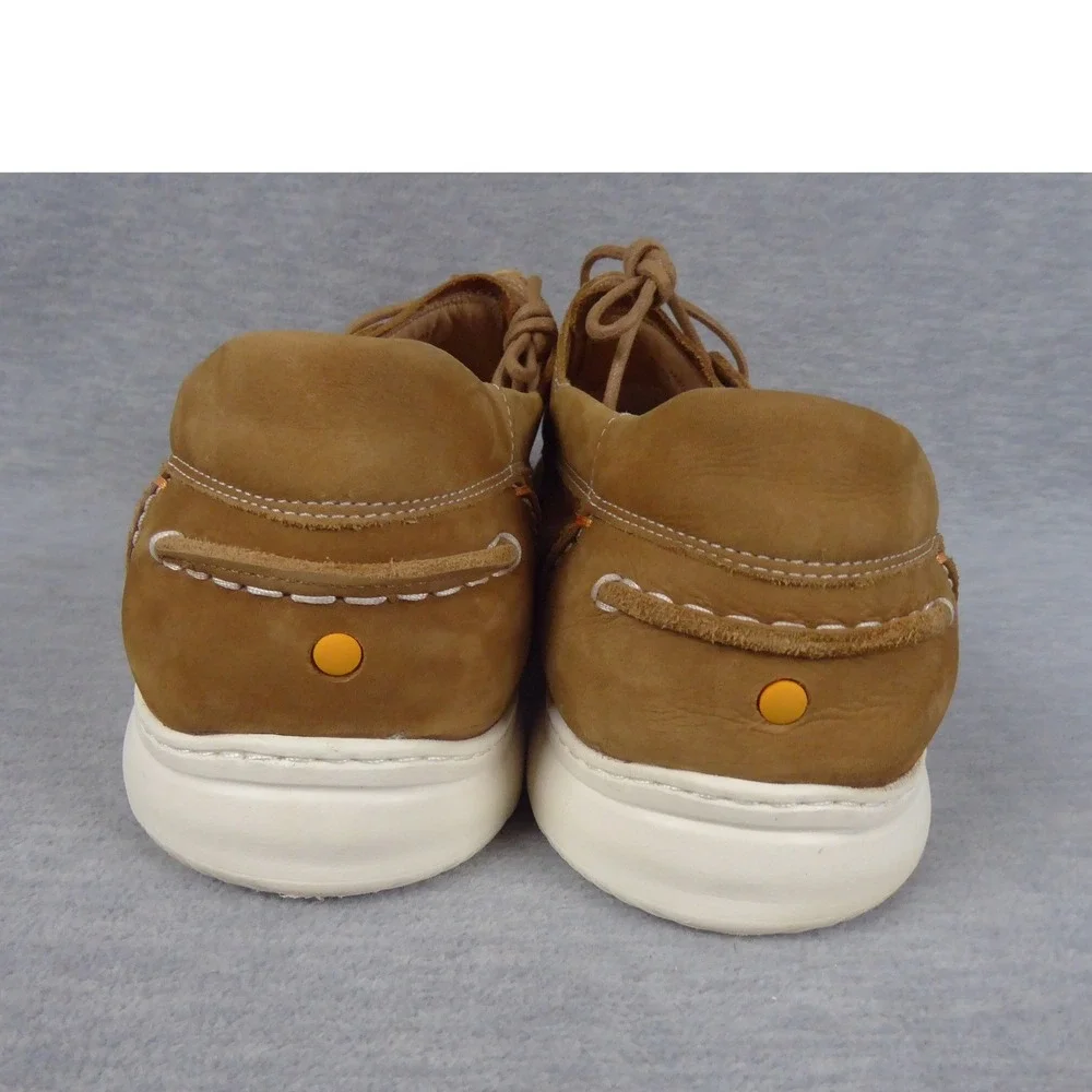 Samuel Hubbard Olema Moc Nutmeg Shoes Mens 13 XW Brown Nubuck Leather Boat Shoes